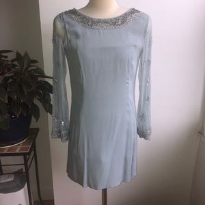 Topshop sequin party dress blue